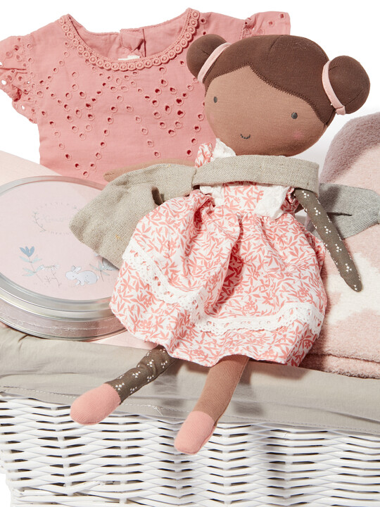 Baby Gift Hamper - 5 Piece Set with Pink Eid Broderie Romper image number 3
